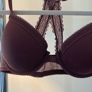 Auden Eggplant Lacy Crossbody Bra 38B